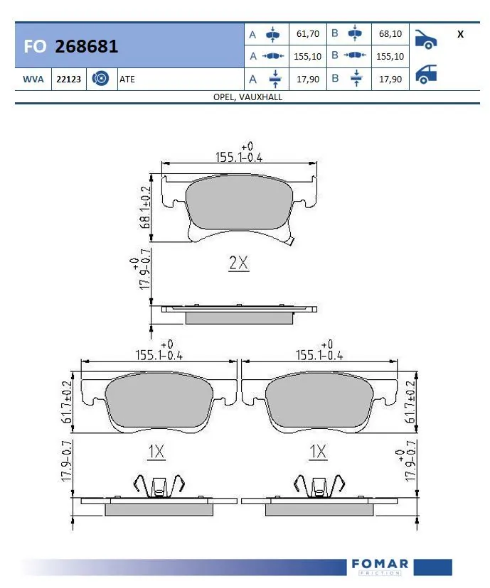 Brake Pad Set, disc brake
